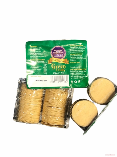 Bild von Heera Mini Papadums Green Chilly 200g