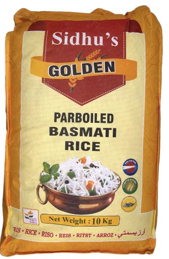 Bild von Sidhu's White Gold Golden Sella Basmati Rice 10kg