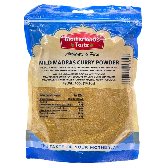 Bild von Motherland's Taste Madras Curry Powder Mild 400g - Exp 30.09.2026