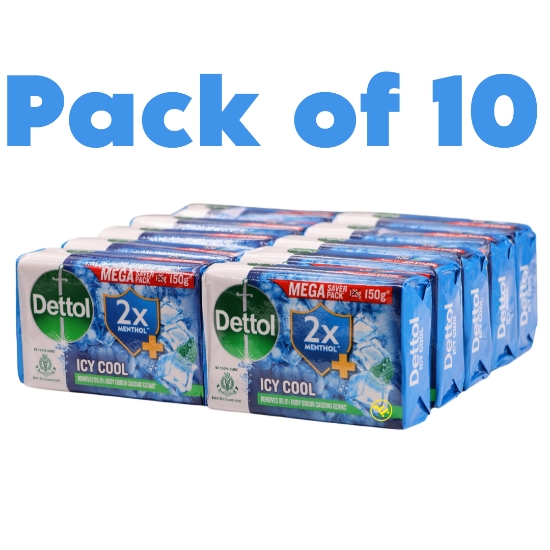 Picture of Dettol Soap Icy Cool Pack of 10x150g 